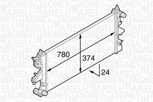 MAGNETI MARELLI Радиатор, охлаждение двигателя 350213127100